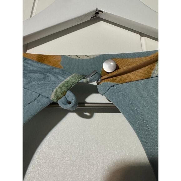 mts Mini Floral Blue Short Sleeve Dress with Pockets Size Medium - Picture 4 of 6